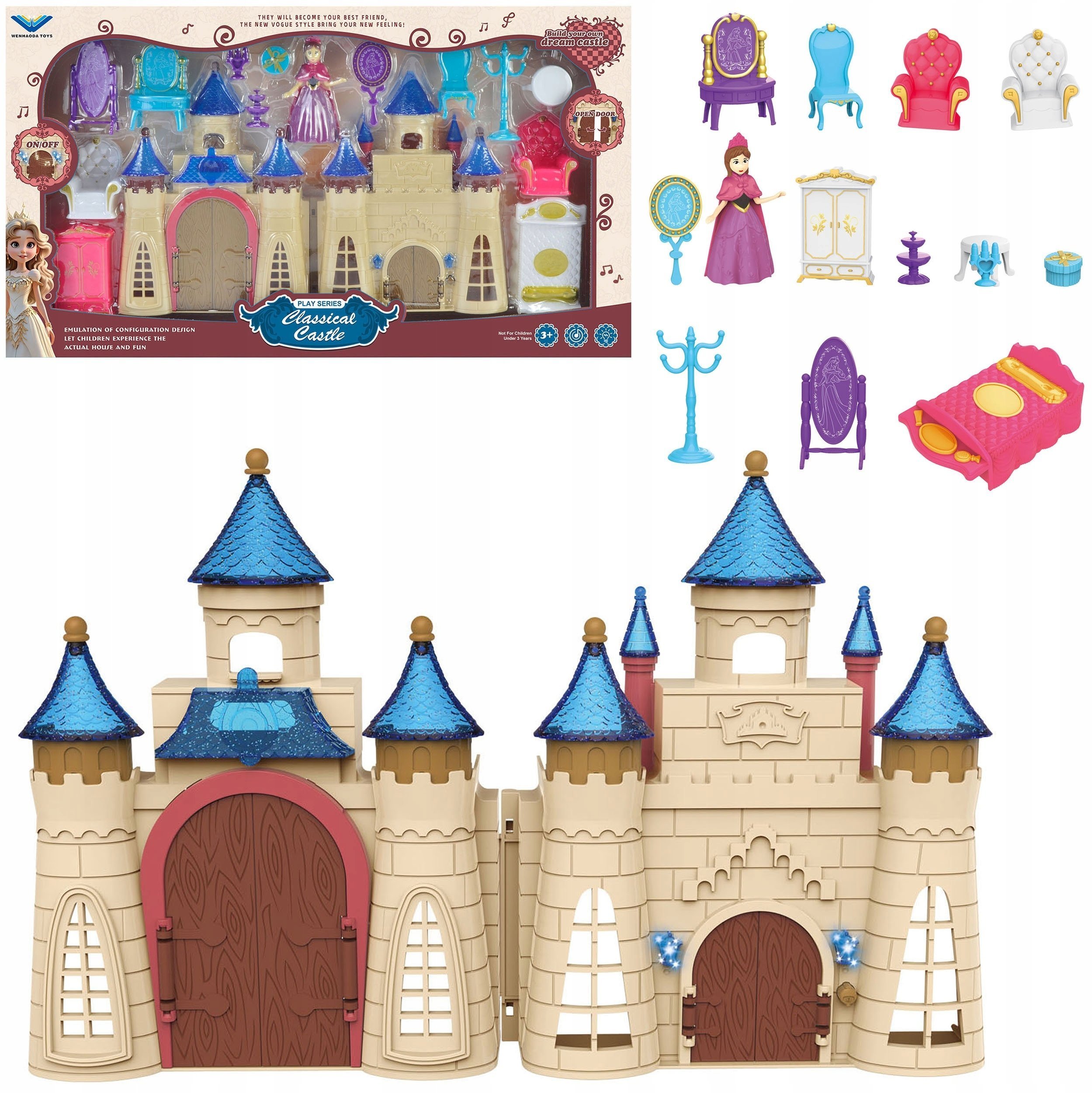 Domek dla lalek ze światłem i dźwiękiem