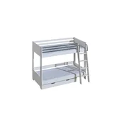 Łóżka dla dzieci i młodzieży - Łóżko Piętrowe Max 2 Dolmar Sosna Barwiona na Antracyt - miniaturka - grafika 1