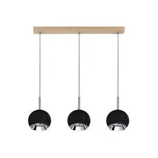 Spotlight Ball Wood lampa wisząca 3-punktowa dąb olejowany/czarny 5143374 5143374 - Lampy sufitowe - miniaturka - grafika 1