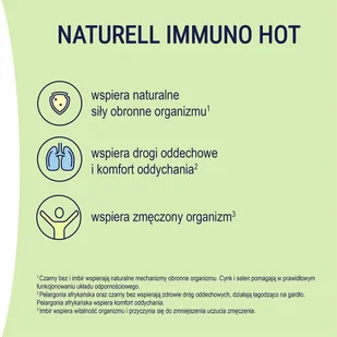 USP ZDROWIE SP. Z O.O USP ZDROWIE SP Z O.O Naturell Immuno HOT 2 x 10 saszetek - Przeziębienie i grypa - miniaturka - grafika 2