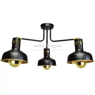 Milagro Lampa sufitowa MARGO 3xE27 BLACK/GOLD 3xE27 MLP6212 MLP6212 - Lampy sufitowe - miniaturka - grafika 1