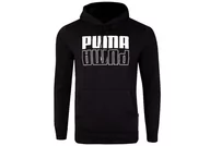 Bluzy męskie - Puma  Męska Bluza sportowa Bluza sportowa z kapturem Power Hoodie Black 589409 01 Xxl - miniaturka - grafika 1