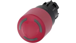 Siemens Przycisk grzybkowy awaryjny podświetlany 22mm okrągły tworzywo czerwony 30mm blokowanie odbl. przez obrót 3SU1001-1GB20-0AA0 3SU1001-1GB20-0AA0 - Inne akcesoria elektryczne - miniaturka - grafika 1