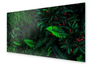 Panel kuchenny HOMEPRINT Czerwone owoce wśród liści 140x70 cm - Dekoracje domu - miniaturka - grafika 1