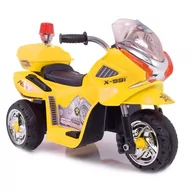 Pojazdy elektryczne dla dzieci - Import SUPER-TOYS MOTOR MOTOREK POLICYJNY Z KOGUTEM/WXE368 WXE-368-ŻÓŁTY - miniaturka - grafika 1