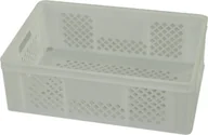 Pojemniki przemysłowe - Artech Pojemnik transportowy EURO 200, dno i ścianki ażurowe, wym. 600 x 400 x 200 mm zielony - miniaturka - grafika 1