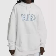 Bluzy damskie - Bluza Damska biała z kapturem Nike Sportswear Oversize FJ4915-121 r. M - miniaturka - grafika 1