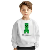 Bluzy dla dziewczynek - BLUZA DZIECIĘCA MŁODZIEŻOWA MINECRAFT 122-128 WZORY PREZENT JAKOŚĆ - miniaturka - grafika 1