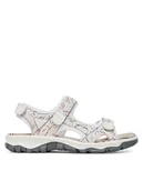 Sandały damskie - Rieker Sandały 68872-90 Biały - miniaturka - grafika 1