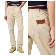 Spodnie męskie - Spodnie Męskie Wrangler Texas Slim Beżowe Jeansy Casual Klasyczne W34 L32 - miniaturka - grafika 1
