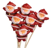 Ozdoby bożonarodzeniowe - GWIAZDOR MIKOŁAJ NA PIKU 6SZT OZDOBA STROIK - miniaturka - grafika 1