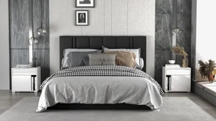 MEGSTYL SZAFKA NOCNA LYON 53cm Biała - Szafki nocne - miniaturka - grafika 1