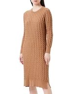 Sukienki - GANT Damska sukienka D1. Twisted Cable Dress, Roasted Walutut, XXL - miniaturka - grafika 1