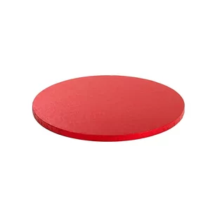 Okrągły podkład pod tort CZERWONY gruby Decora ø 30 cm - Dodatki do ciast w proszku - miniaturka - grafika 1