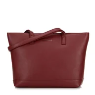 Torebki damskie - Damska torba na laptopa 15,6" z imitacji skóry bordowa - miniaturka - grafika 1