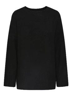 Bestseller A/S Damski sweter Pcnancy Ls Loose O-Neck Knit Noos Bc, czarny, L - Swetry damskie - miniaturka - grafika 1