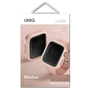 UNIQ etui Moduo Apple Watch Series  4/5/6/7/8/SE 44/45mm różowy-biały/blush-white - Akcesoria do smartwatchy - miniaturka - grafika 5
