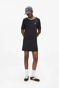 Karl Lagerfeld sukienka kolor czarny mini prosta A4W13020 - Sukienki - miniaturka - grafika 1