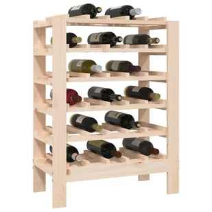 Lumarko Stojak na wino, 61,5x30x82 cm, lite drewno sosnowe - Stojaki na wino - miniaturka - grafika 5