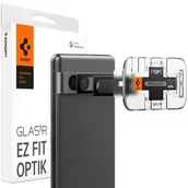 Szkła hartowane na telefon - Szkło hartowane na obiektyw SPIGEN Optik.Tr Ez Fit do Google Pixel 7A Czarny - miniaturka - grafika 1