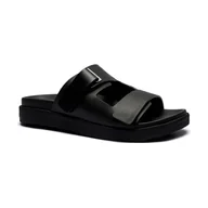 Klapki i japonki damskie - Calvin Klein Skórzane klapki - miniaturka - grafika 1