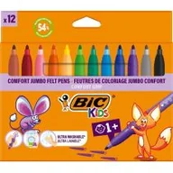Przybory szkolne - Flamastry Kids Comford Jumbo BIC 12 kolorów - miniaturka - grafika 1