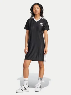 adidas Sukienka codzienna adicolor 3-Stripes IX5510 Czarny Loose Fit - Sukienki - miniaturka - grafika 1