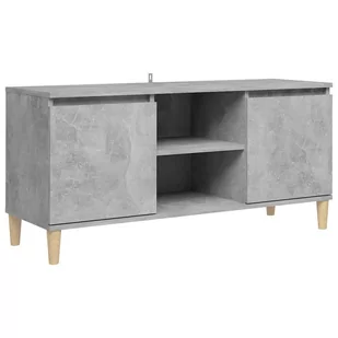 vidaXL Szafka TV z drewnianymi nóżkami szarość betonu 103,5x35x50 cm 805963 - Szafki RTV - miniaturka - grafika 1