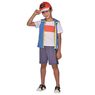 Strój, Kostium przebranie Pokemon Ash 6-8 lat - Stroje karnawałowe - miniaturka - grafika 1