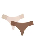 Majtki damskie - Majtki stringi Piri 2-pak Esotiq beżowy, brązowy S - miniaturka - grafika 1