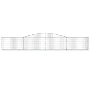 vidaXL Kosze gabionowe, 5 szt, 400x30x60/80 cm, galwanizowane żelazo - Ogrodzenia - miniaturka - grafika 5