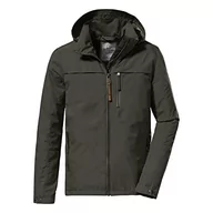 Kurtki męskie - G.I.G.A. DX Męska kurtka funkcyjna / kurtka outdoorowa z zwijanym kapturem - GS 12 MN JCKT, zielono-antracytowy, S, 38217-000 - miniaturka - grafika 1