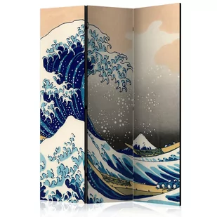 Parawan 3-częściowy - Wielka fala w Kanagawie [Room Dividers] (rozmiar 135x172) - Parawany - miniaturka - grafika 1