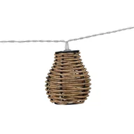 Lampy ogrodowe - Girlanda świetlna z rattanowymi lampionami - miniaturka - grafika 1