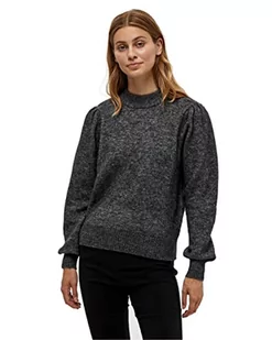 Minus Damski sweter z dzianiny Mille z wysokim kołnierzem, 127 Dark Grey Melange, L - Swetry damskie - miniaturka - grafika 1