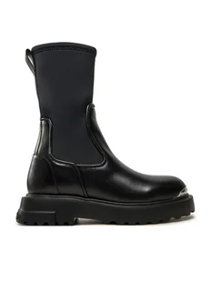 LOVE MOSCHINO Botki JA24114G0LIM600A Czarny - Botki damskie - miniaturka - grafika 1