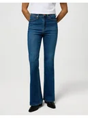Spodnie damskie - Wrangler Jeansy Montana Niebieski Flare Fit - miniaturka - grafika 1