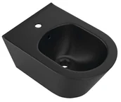 Bidety - Sapho Avva - Bidet wiszący z otworem na baterię, czarny mat 100324-110 - miniaturka - grafika 1