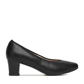 Półbuty damskie - Półbuty Rieker 44650-04 Czarny - miniaturka - grafika 1