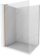 Ścianki i drzwi prysznicowe - Mexen Kioto L ścianka prysznicowa Walk-in 90 x 200 cm, transparent, miedź szczotkowana - 800-090-103-65-00 - miniaturka - grafika 1