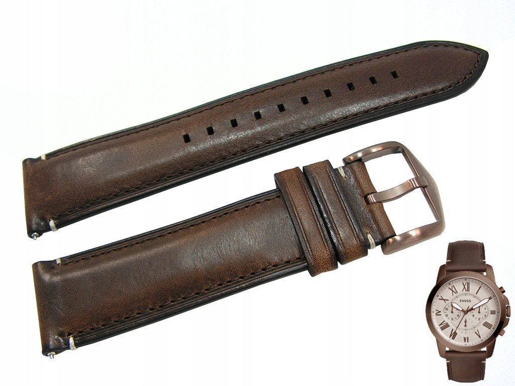 Pasek Fossil FS5344 od producenta brązowy 22 mm