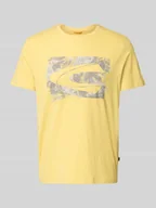 Koszulki męskie - T-shirt z logo i okrągłym dekoltem - miniaturka - grafika 1