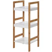 Półki łazienkowe - FENIKS Bathroom Solutions Regał łazienkowy, bambusowy, 3-poziomowy, szafka bambusowa na kosmetyki, akcesoria 569096 - miniaturka - grafika 1