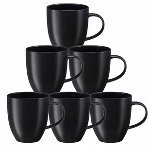 Zestaw kubków czarnych 350 ml 6 sztuk BLACK ONYX VILLA ITALIA - Kubki - miniaturka - grafika 1