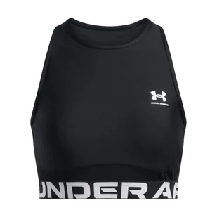 Damska koszulka bez rękawów UNDER ARMOUR HEATGEAR RIB TANK 1388694-001 – Czarny - Koszulki i topy damskie - miniaturka - grafika 1