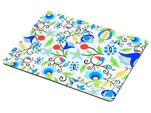 Podkładka Pod Mysz Folk - Wzory Kaszubskie - Biała - Podkładki pod mysz - miniaturka - grafika 1