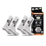 Skarpetki dla dzieci - Tapedesign – Dwupak uniwersalnych skarpet dla dzieci – 2 pary antypoślizgowych skarpet piłkarskich dla dzieci – idealna przyczepność i komfort – antypoślizgowe skarpety sportowe do treningu i zabawy - miniaturka - grafika 1