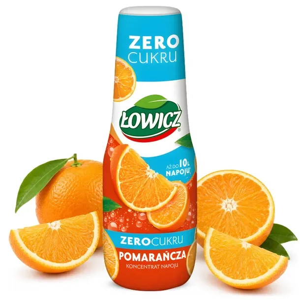 Syrop Łowicz Pomarańcza Zero Cukru 500 Ml Koncentrat Do Saturatora Do 10l