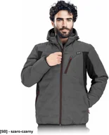 Odzież robocza - LH-NORDLAND - męska kurtka ochronna ocieplana L.HOLLMAN pikowana wodoodporna oddychająca kaptur odblaskowe elementy kieszenie na suwak elastyczne wykończenia L - miniaturka - grafika 1