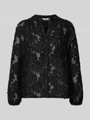 Bluzki damskie - Bluzka o kroju regular fit z długim rękawem i dekoltem w serek model ‘KORSA’ - miniaturka - grafika 1